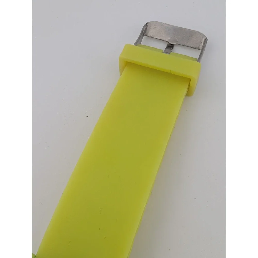 Geneva Women's Watch 38mm Case Lime Green Silicone Band- New Battery